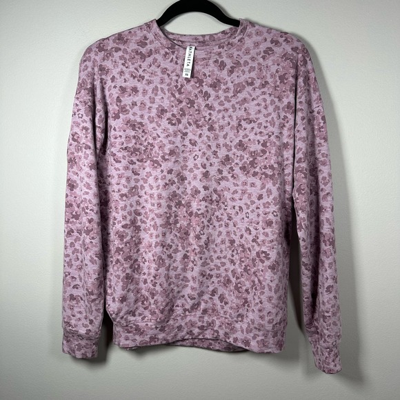 Athleta‎ XSmall Studio To Street Print Flora Mauve Heather Libra Sweatshirt - Picture 1 of 5